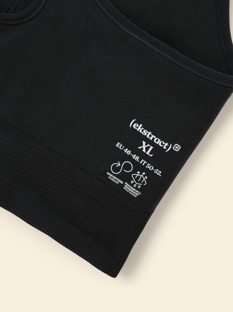 Reggiseno sportivo senza cuciture - (ekstract) Nero - Kiabi