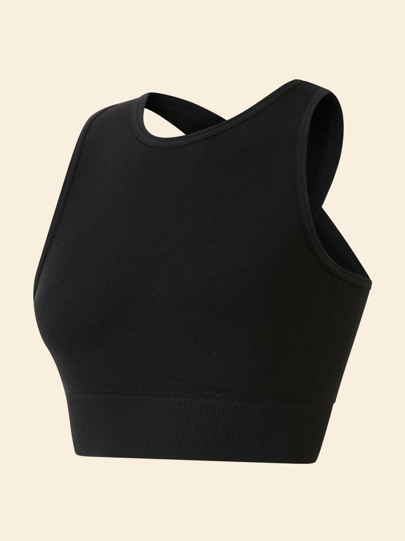 Reggiseno sportivo senza cuciture Nero - Kiabi