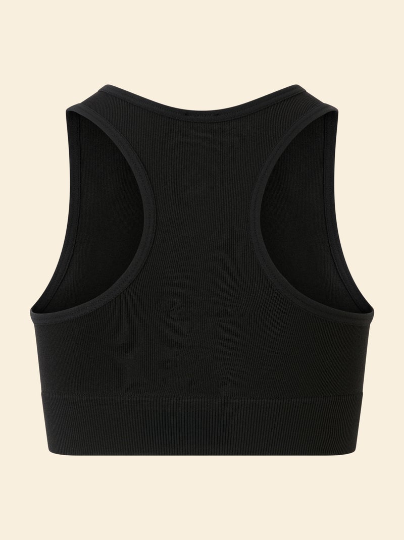 Reggiseno sportivo senza cuciture Nero - Kiabi