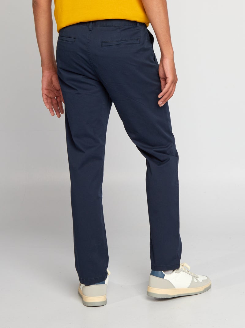 Regular Chino-Hose - L32 Marineblau - Kiabi