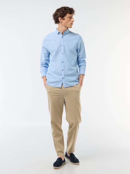 Regular Chino-Hose aus Leinenmischgewebe - Kiabi