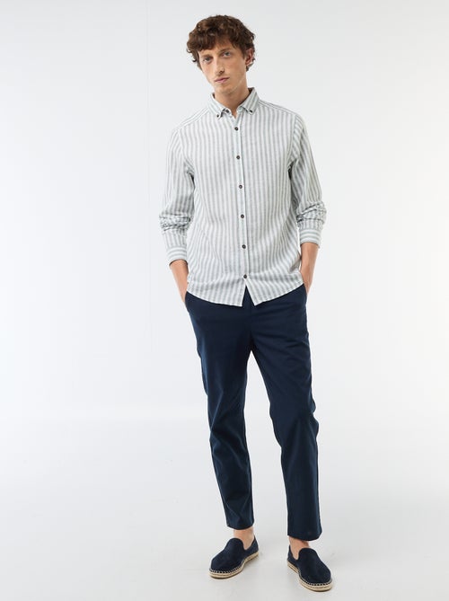Regular Chino-Hose aus Leinenmischgewebe - Kiabi
