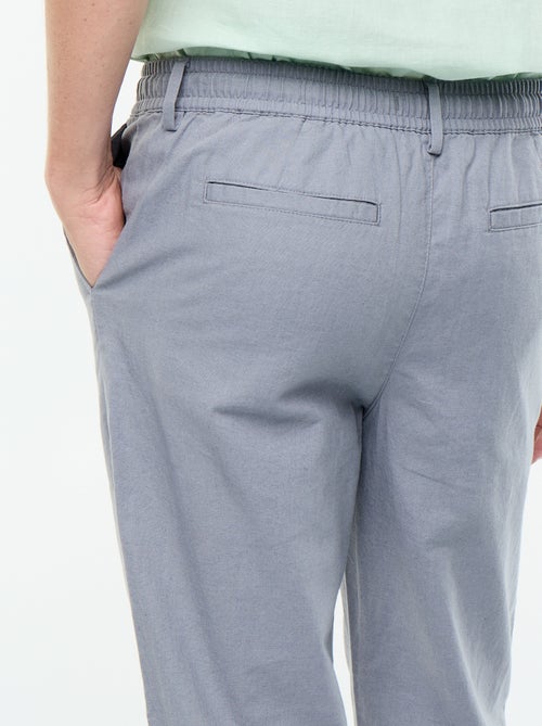 Regular Chino-Hose aus Leinenmischgewebe - Kiabi