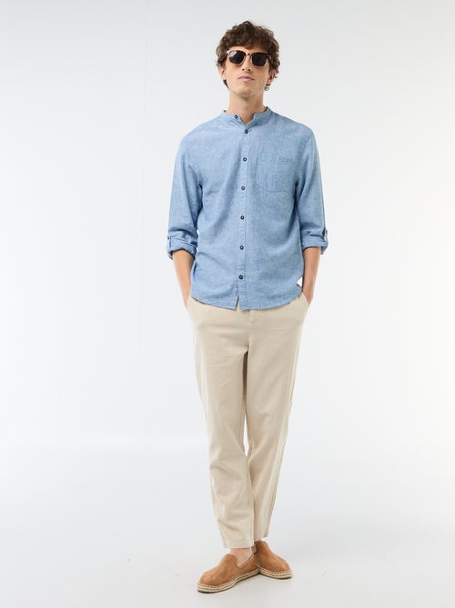 Regular Chino-Hose aus Leinenmischgewebe - Kiabi