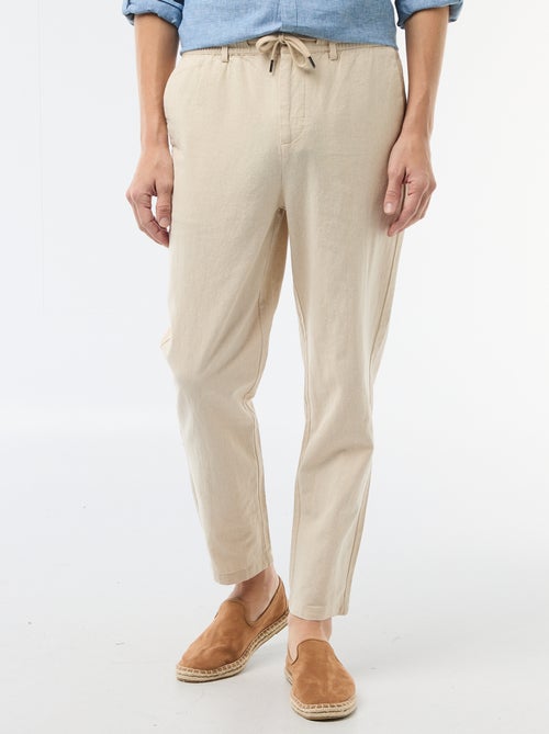 Regular Chino-Hose aus Leinenmischgewebe - Kiabi