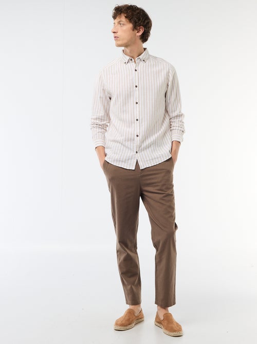 Regular Chino-Hose aus Leinenmischung - Kiabi