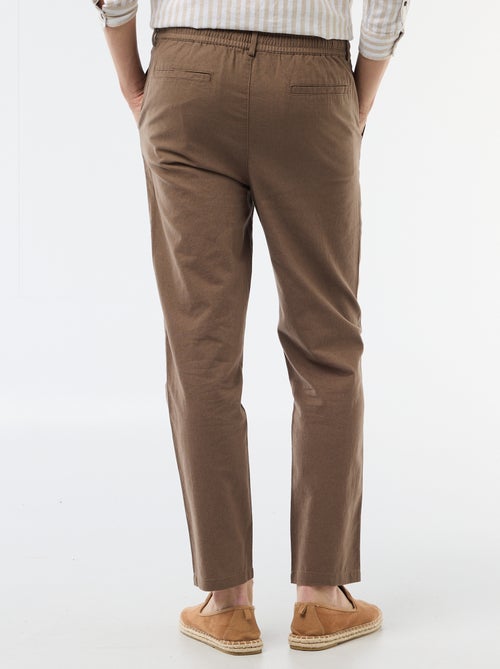 Regular Chino-Hose aus Leinenmischung - Kiabi
