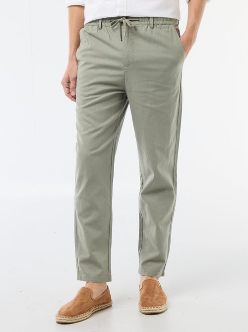 Regular Chino-Hose aus Leinenmischung - Kiabi