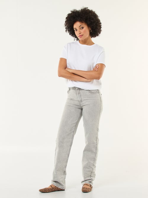 Regular Cotton Denim Pants - L34 - Kiabi
