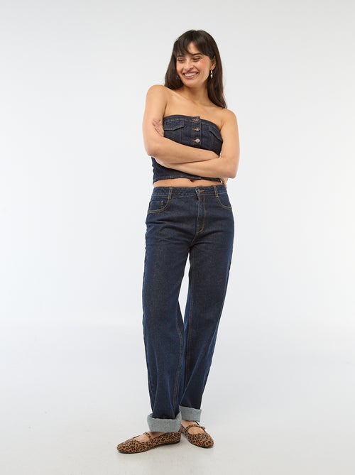 Regular fit cotton denim trousers - L34 - Kiabi