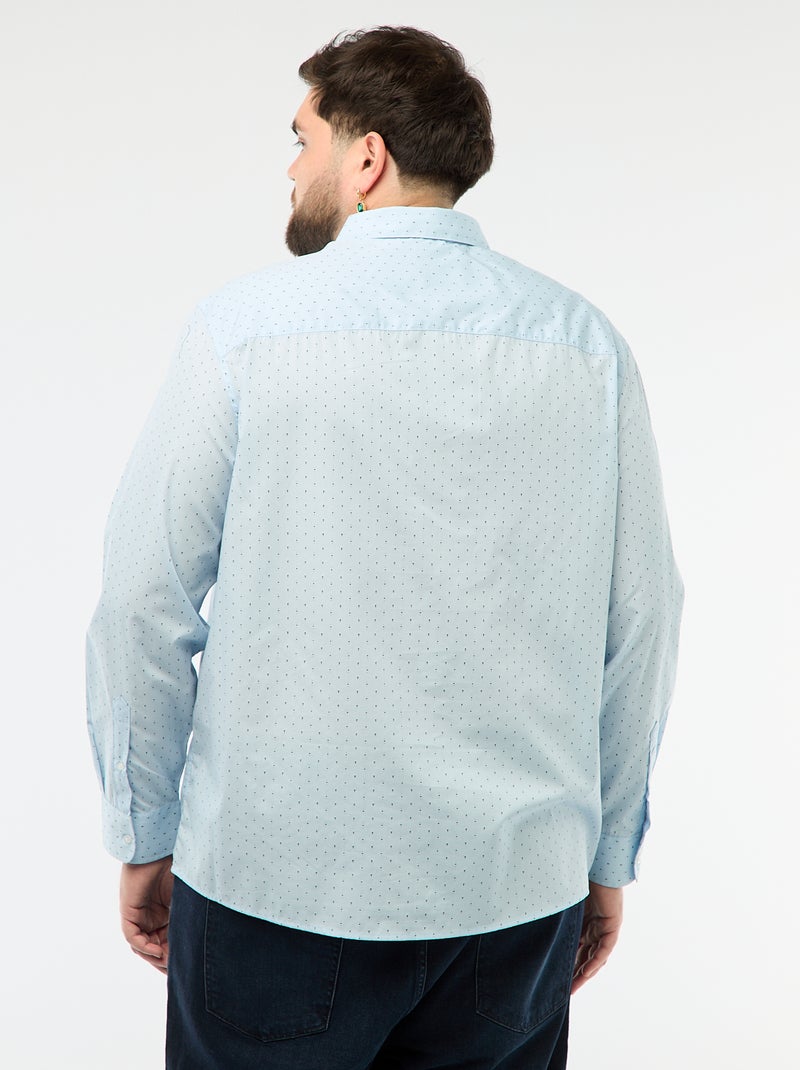 Regular Fit Hemd mit Muster Blau - Kiabi