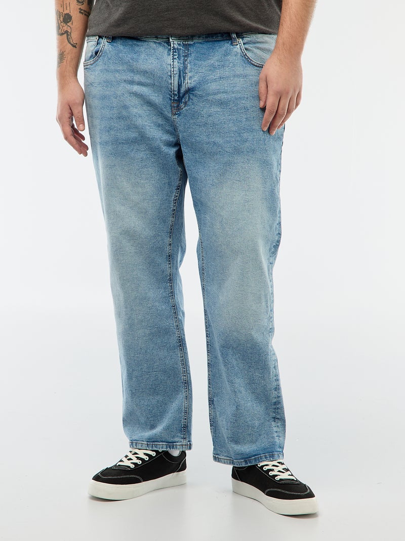 Regular-Fit Jeans mit geradem Schnitt und 5 Taschen Blau - Kiabi