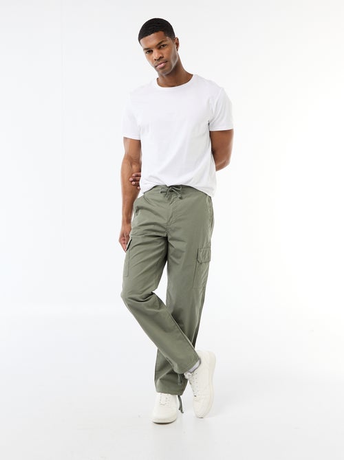 Regular Fit Multi-Pocket Trousers - Kiabi