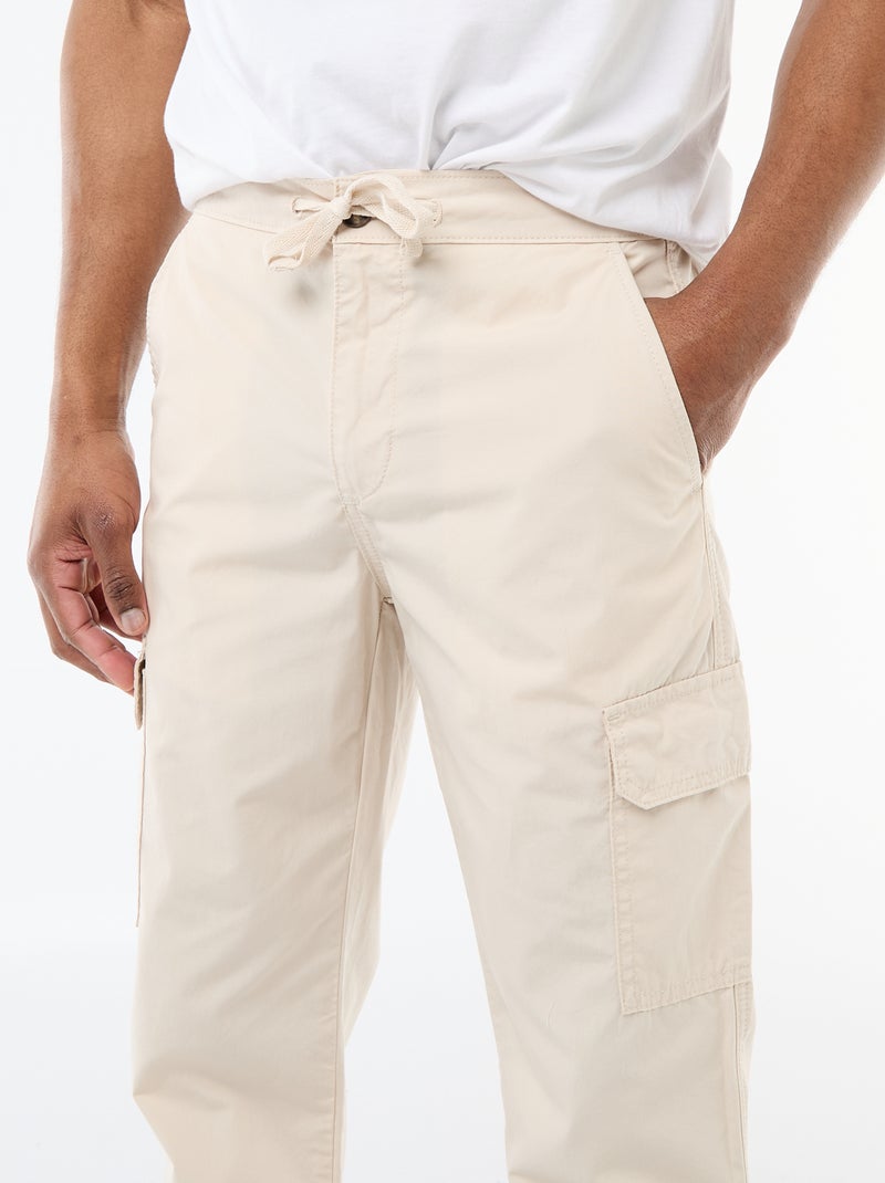 Regular Fit Multi-Pocket Trousers Grey - Kiabi