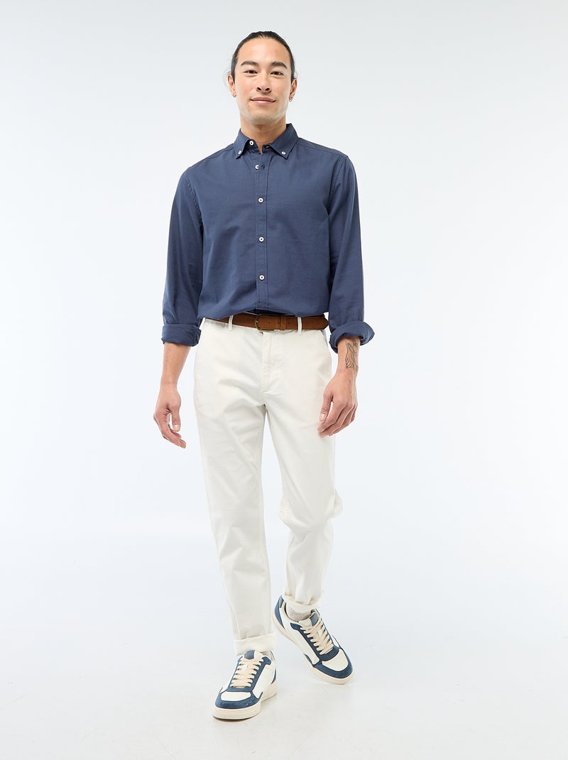 Regular-fit Oxford shirt Blue - Kiabi