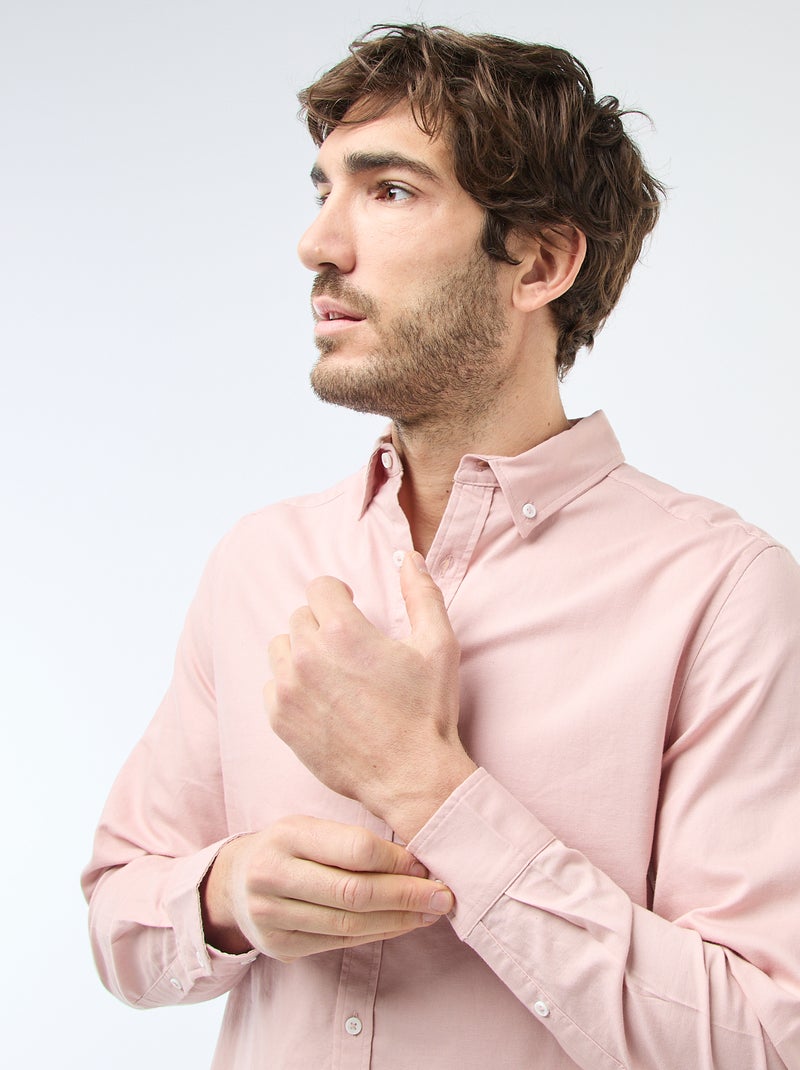 Regular-fit Oxford shirt Pink - Kiabi