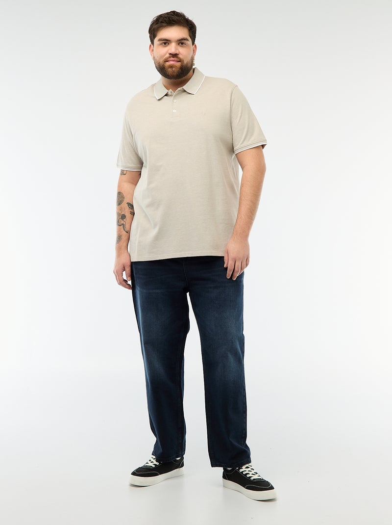 Regular fit polo shirt Beige - Kiabi