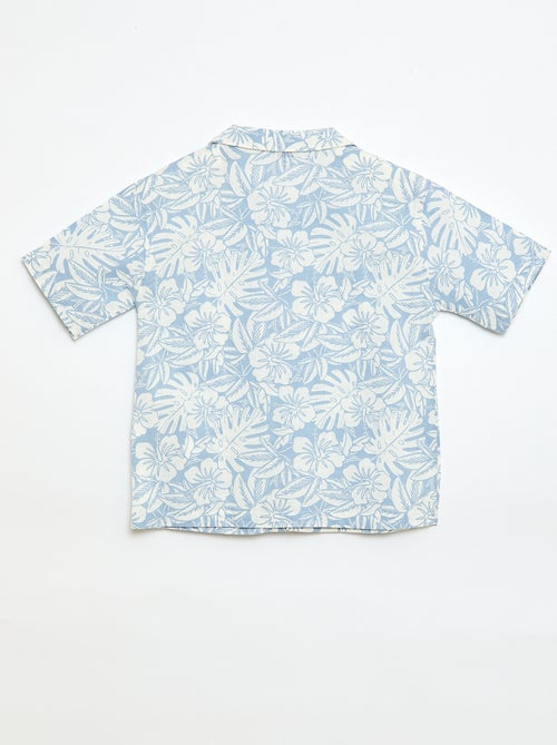 Regular Fit Short-Sleeve Cotton Shirt - Kiabi