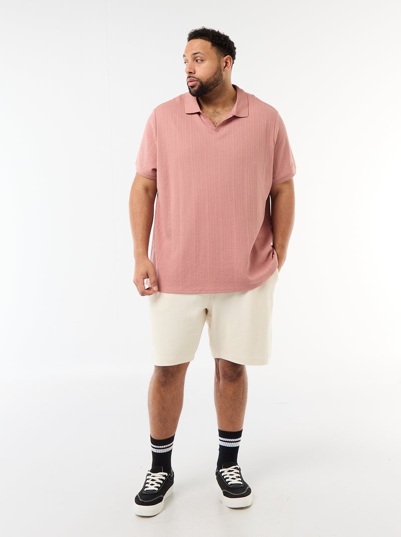 Regular Fit Short-Sleeve Polo Shirt Pink - Kiabi