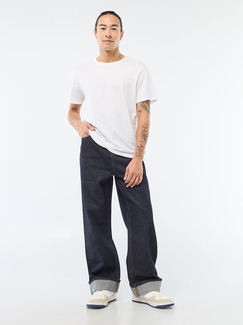 Regular Jeans with Cuffed Hem - L32 - Kiabi