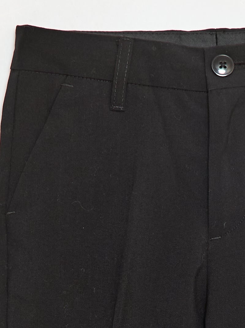 Regular solid suit trousers Black - Kiabi