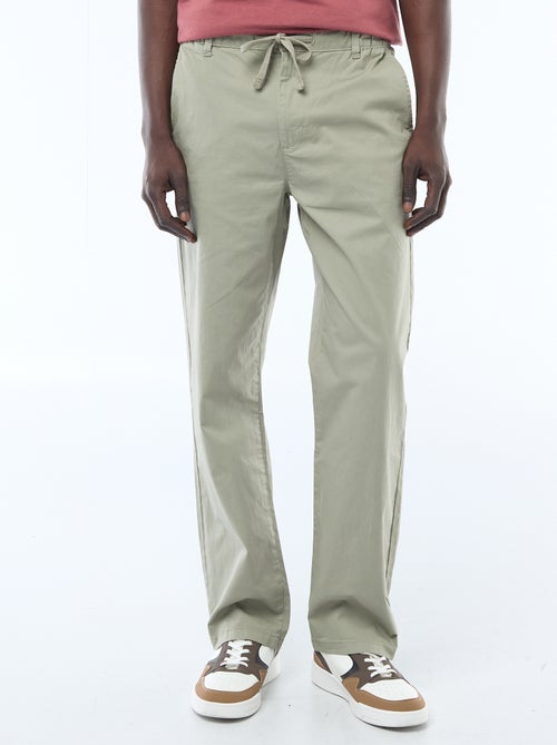 Regular Twill Trousers - Kiabi Regular Twill Trousers - Kiabi