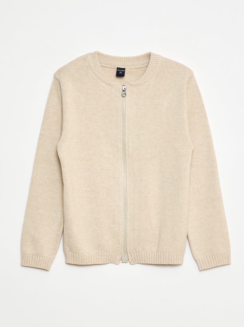 Reissverschluss-Gilet – Kollektion zum einfachen Anziehen Beige - Kiabi