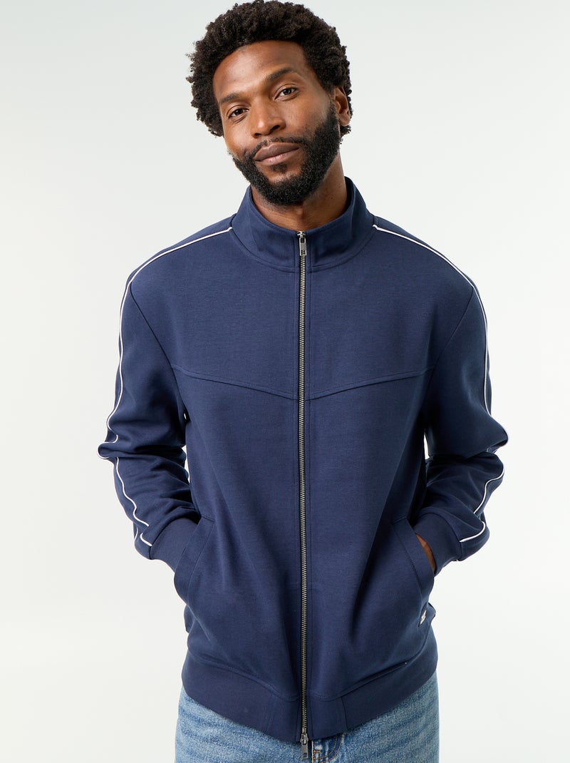 Reissverschluss-Sweatshirt aus Molton Noir - Kiabi