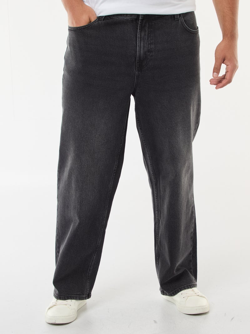 Relaxed Fit Denim Jeans Black - Kiabi