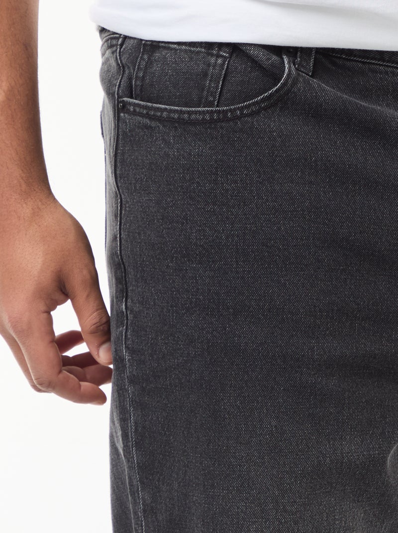 Relaxed Fit Denim Jeans Black - Kiabi