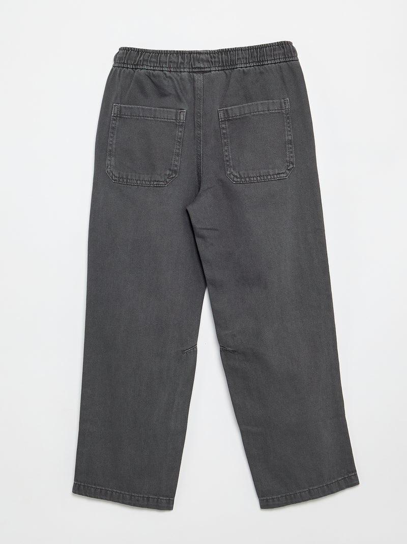 Relaxed Fit Hose mit Gummizugbund Gris - Kiabi