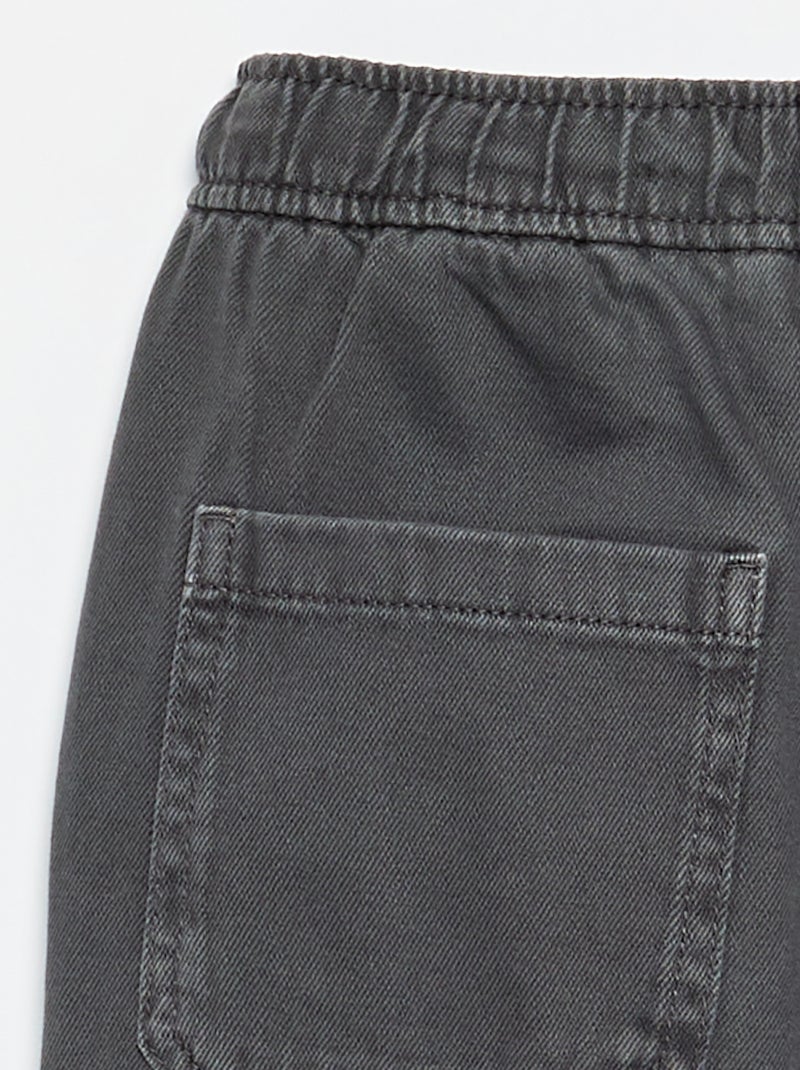 Relaxed Fit Hose mit Gummizugbund Gris - Kiabi