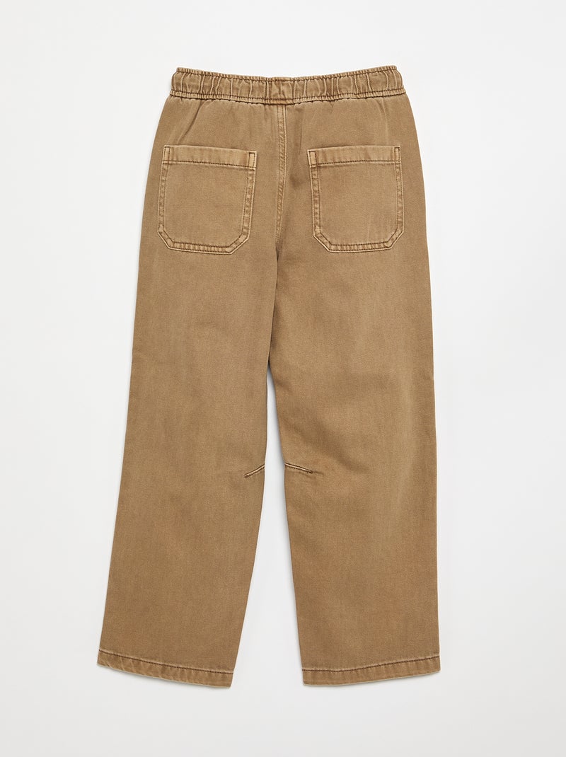 Relaxed Fit Hose mit Gummizugbund Marron - Kiabi