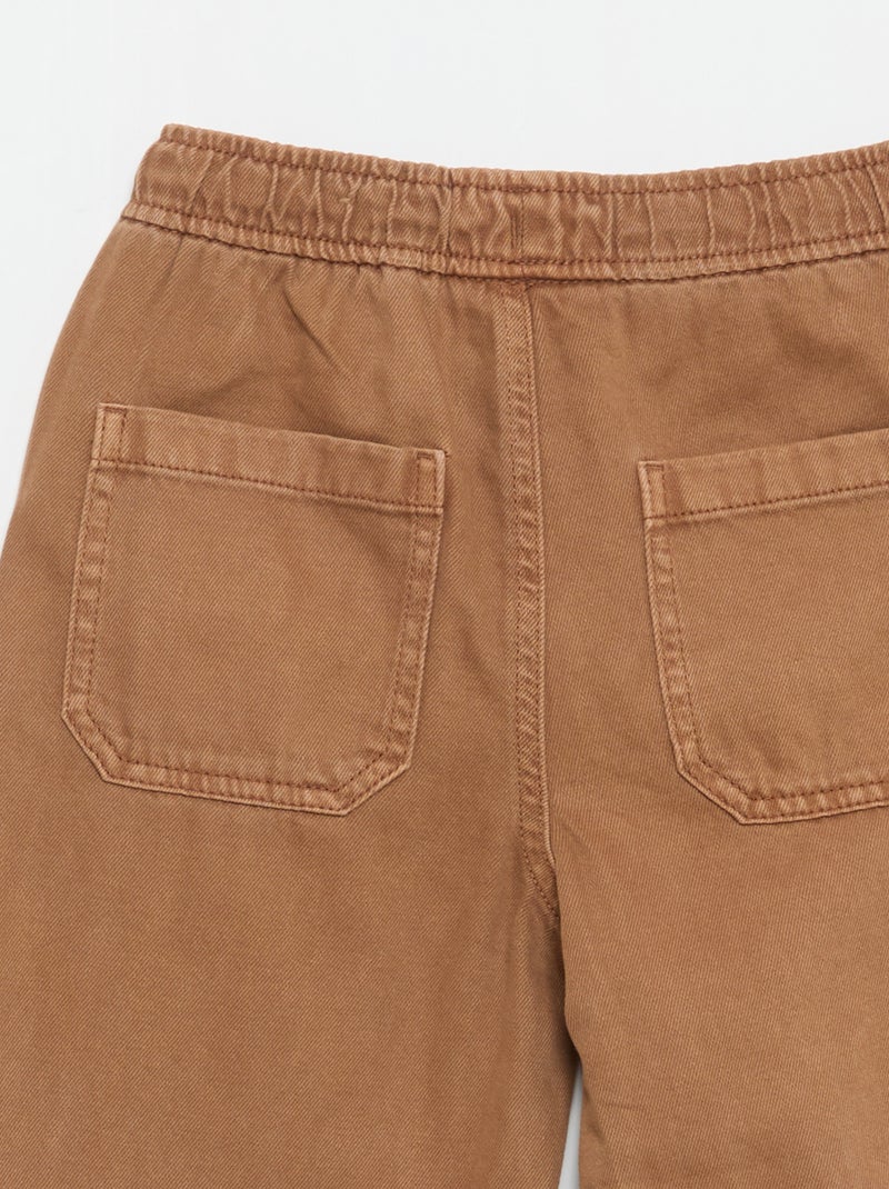 Relaxed Fit Hose mit Gummizugbund Marron - Kiabi