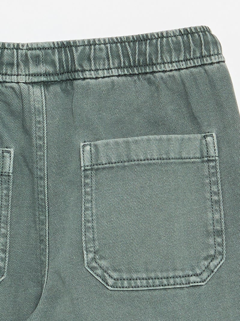 Relaxed Fit Hose mit Gummizugbund Vert - Kiabi
