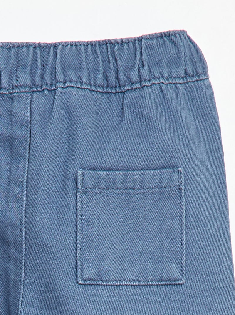 Relaxed Fit Plain Trousers Blue - Kiabi