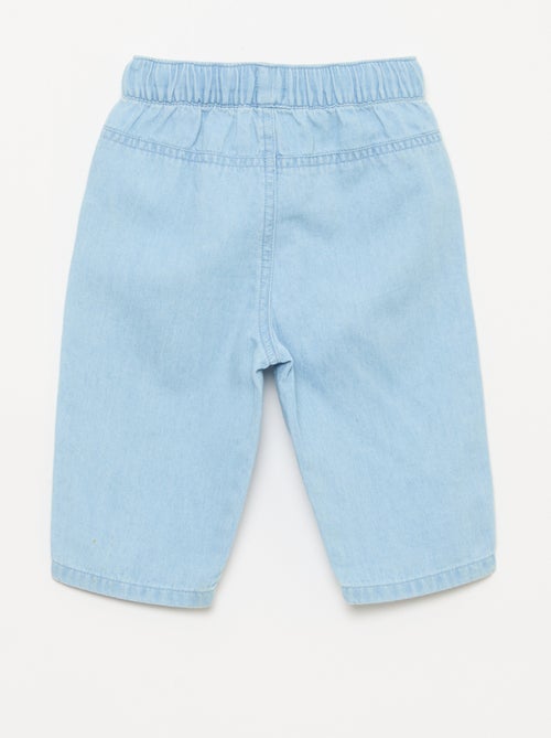 Relaxed Fit Plain Trousers with 2 Patch Pockets - Kiabi