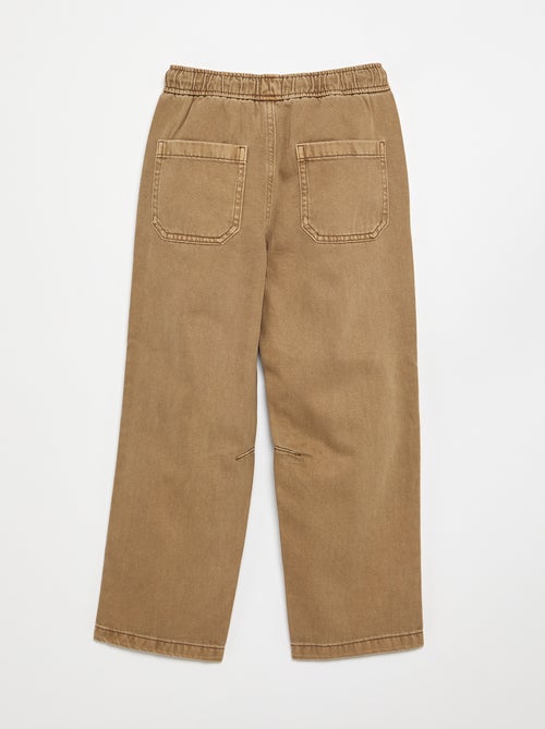 Relaxed fit trousers with elasticated waist - Kiabi