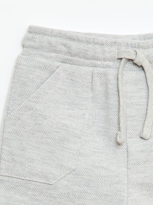 Relaxed Piqué Knit Trousers - Kiabi