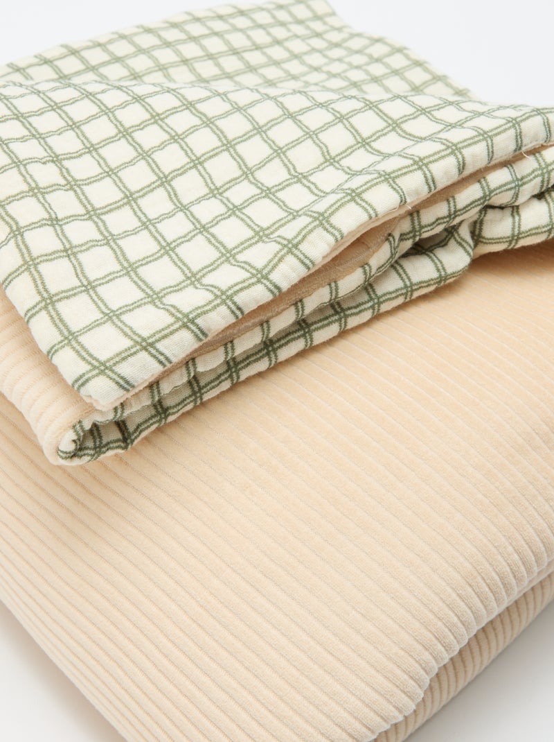 Reversible Blanket 110 x 150 cm - Kiabi Home Khaki - Kiabi