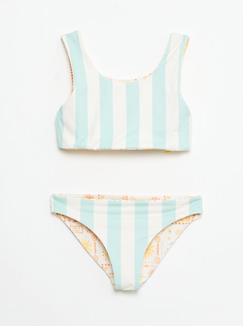 Reversible Floral Swimsuit - 2 Piece - Kiabi