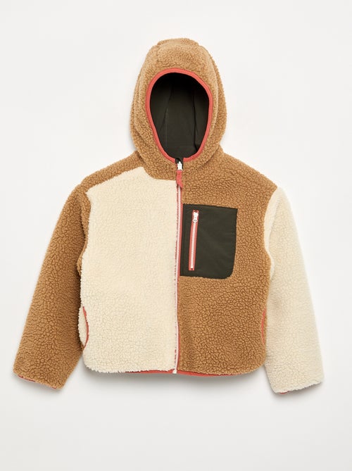 Reversible jacket with one faux sheepskin side - Kiabi