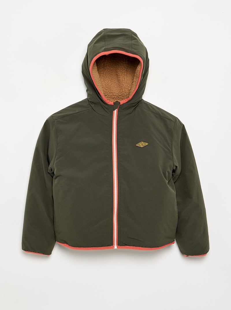 Reversible jacket with one faux sheepskin side Beige - Kiabi