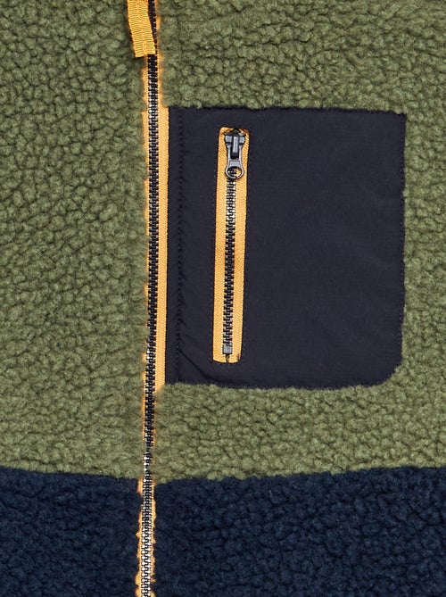 Reversible jacket with one faux sheepskin side - Kiabi