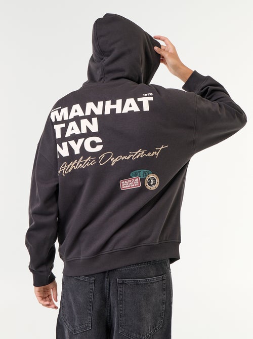 Reversible print hooded sweatshirt - Kiabi