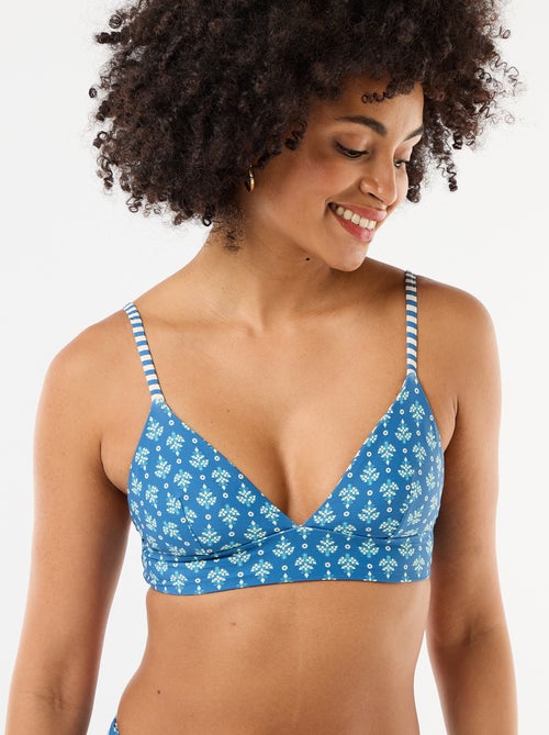 Reversible Printed Triangle Bikini Top - Kiabi