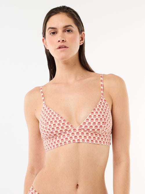 Reversible Printed Triangle Bikini Top - Kiabi