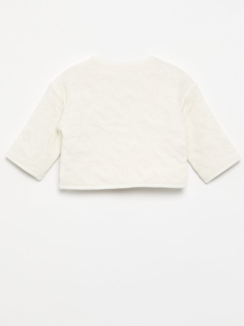 Reversible quilted snap-button jacket White - Kiabi