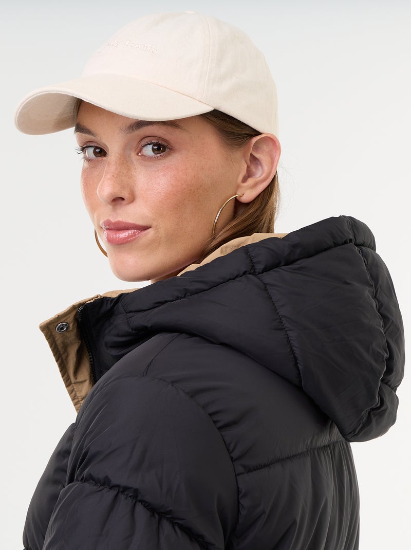 Reversibler langer Parka Beige - Kiabi