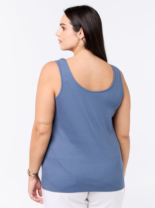 Ribbed basic tank top - Kiabi